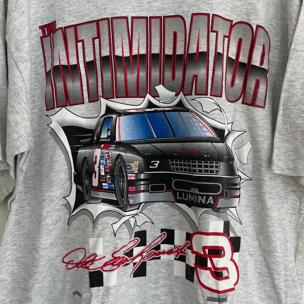 Vintage Dale Earnhardt The Intimidator NASCAR Racing T Shirt XL Nutmeg Mills - Picture 3 of 9